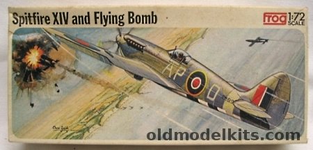 Frog 1/72 Spitfire XIV and V-1 Flying Bomb, F194 plastic model kit